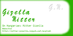 gizella mitter business card